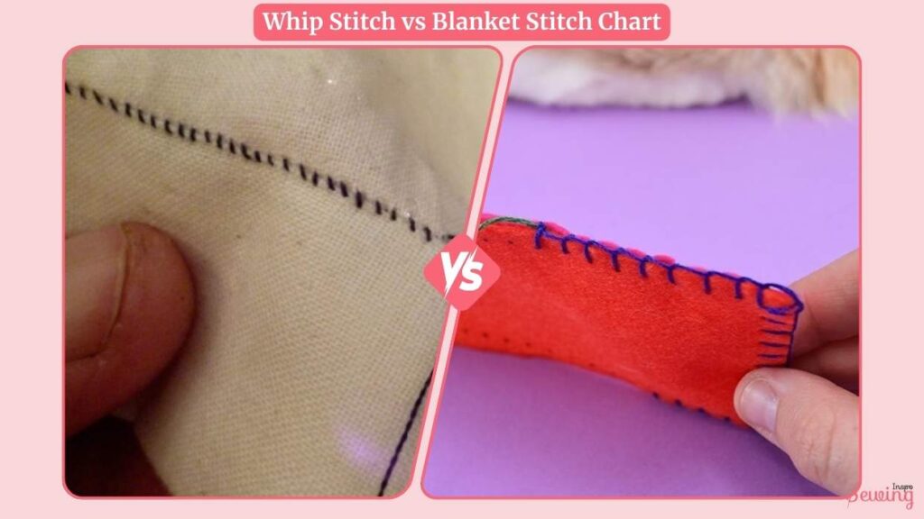 Whip Stitch Vs Blanket Stitch Chart 