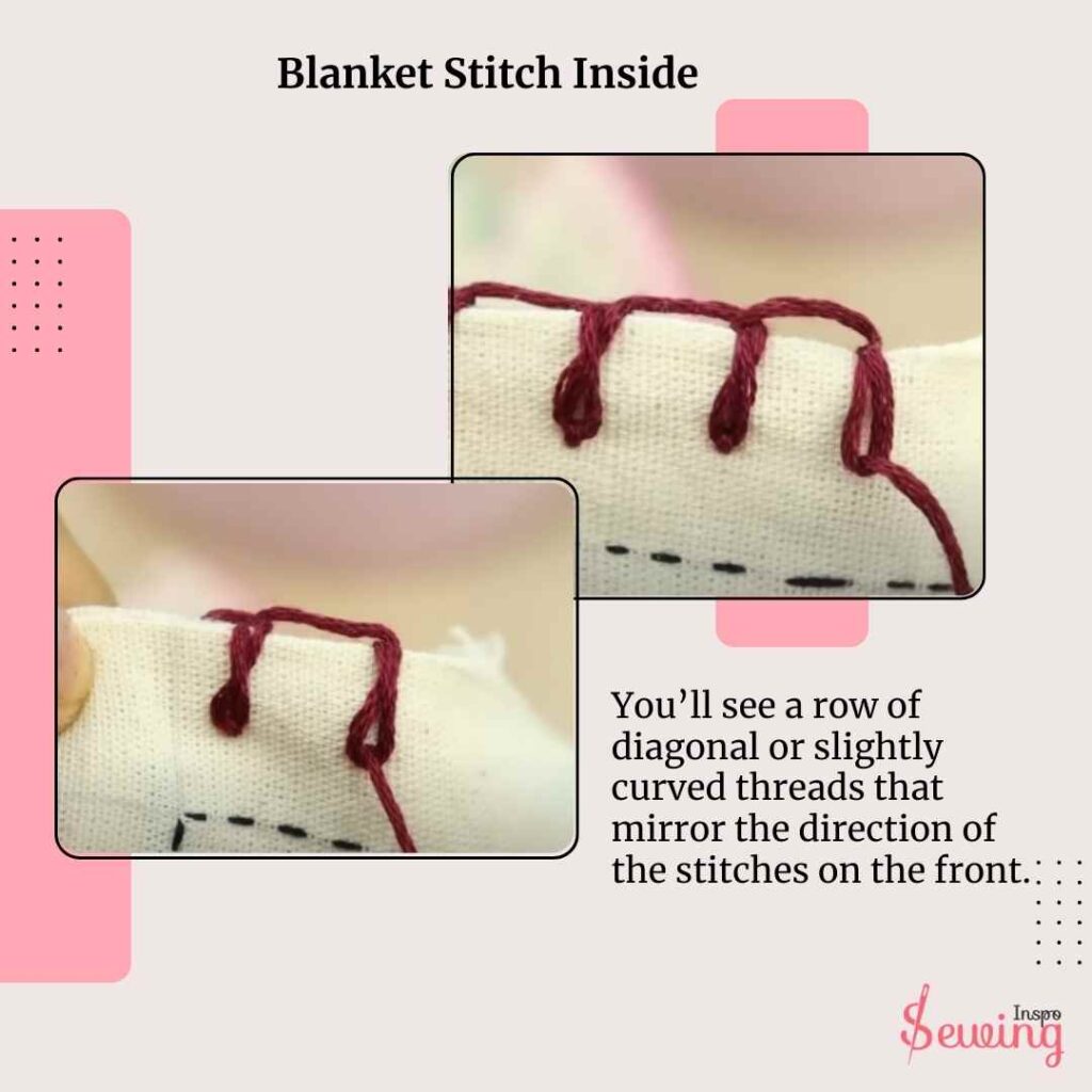 Blanket stitch inside