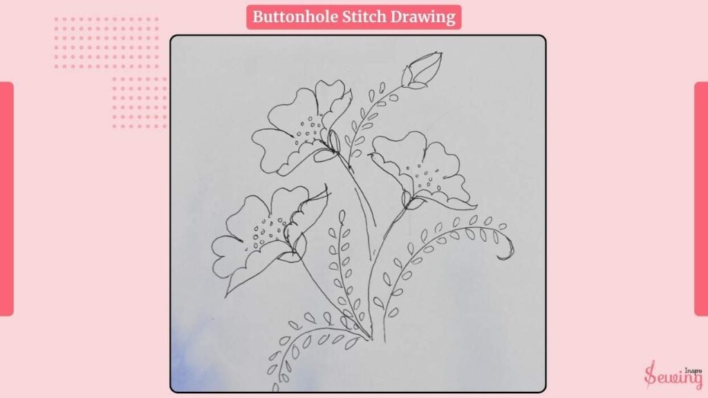buttonhole stitch drawing