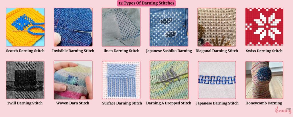 12 Types Of Darning Stitches