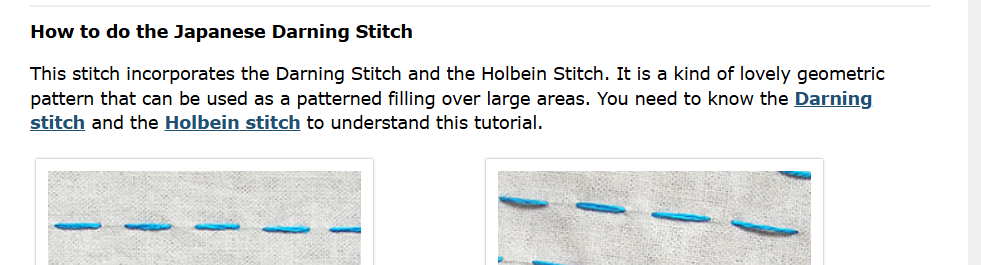 How to do Japanese Darning Stitch