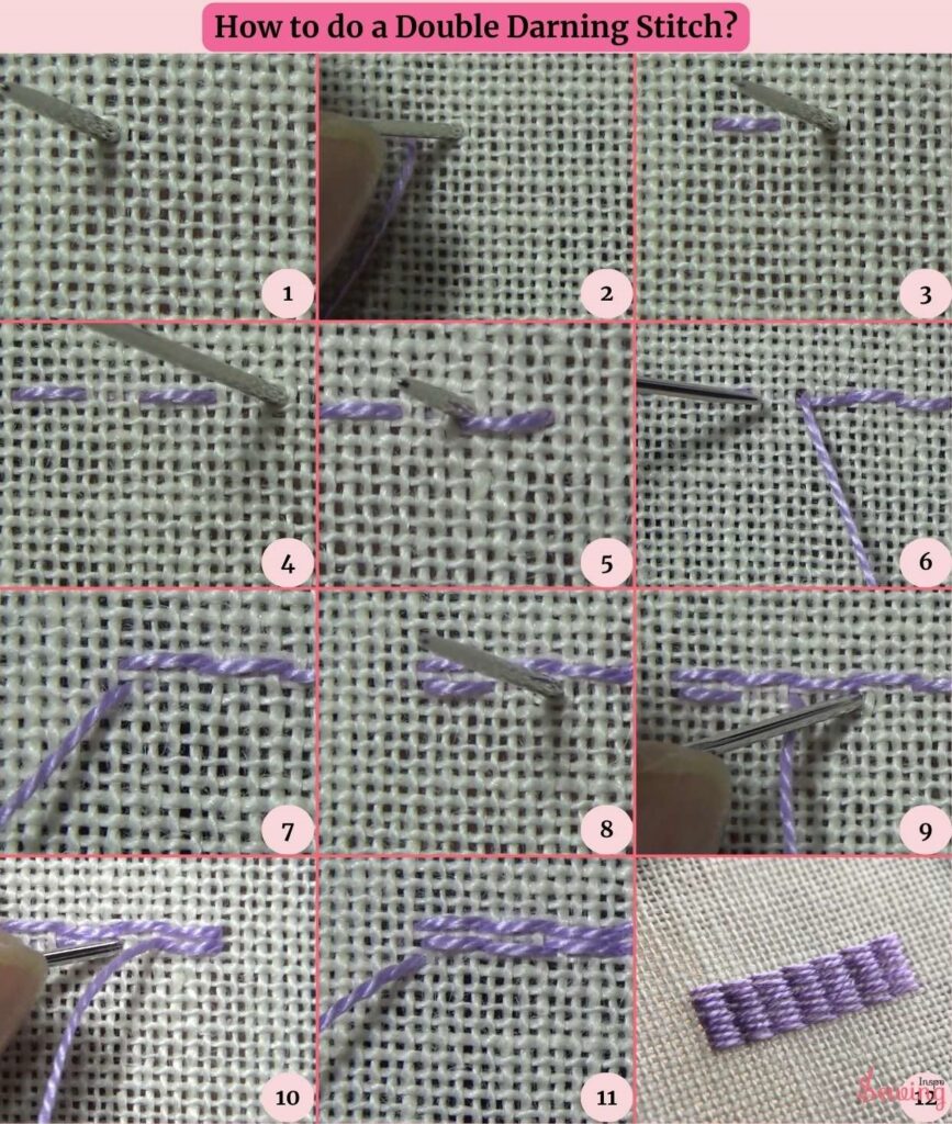 how to do a double darning stitch