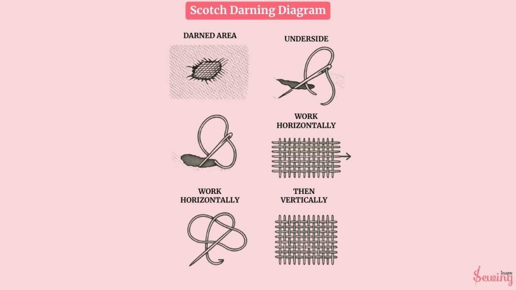 scotch darning diagram 