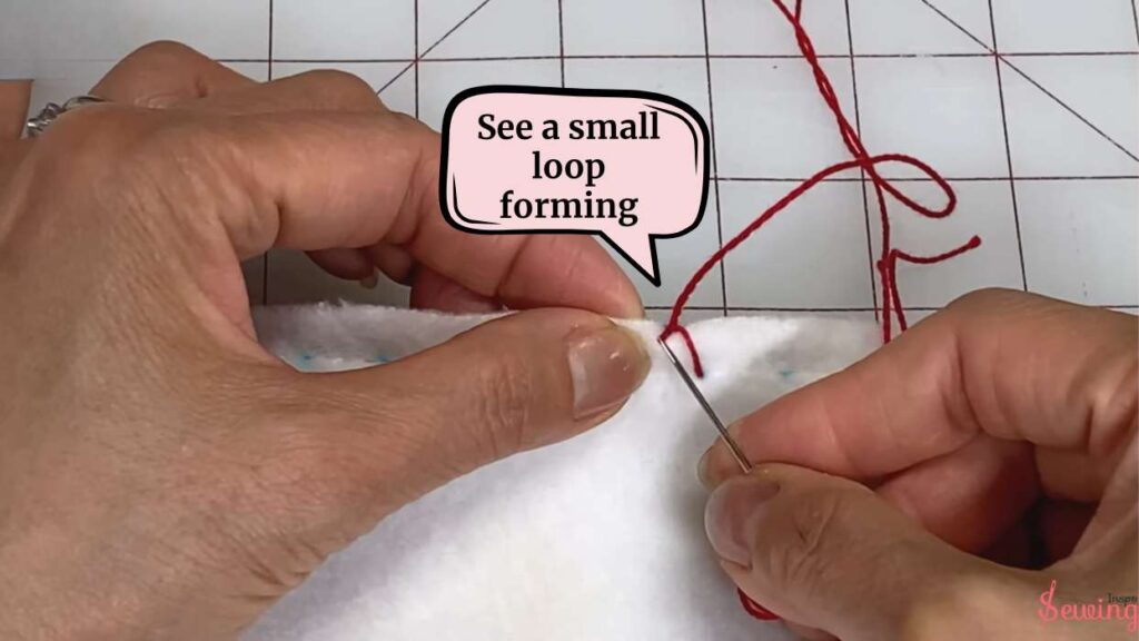 see a small loop forming