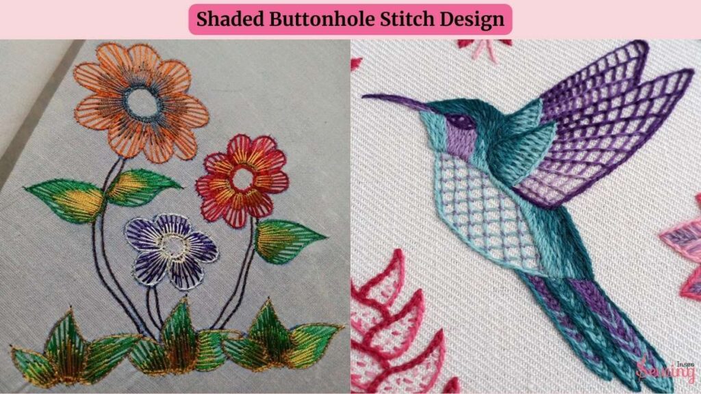 shaded buttonhole stitch design