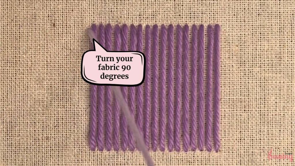 Turn your fabric 90 degrees