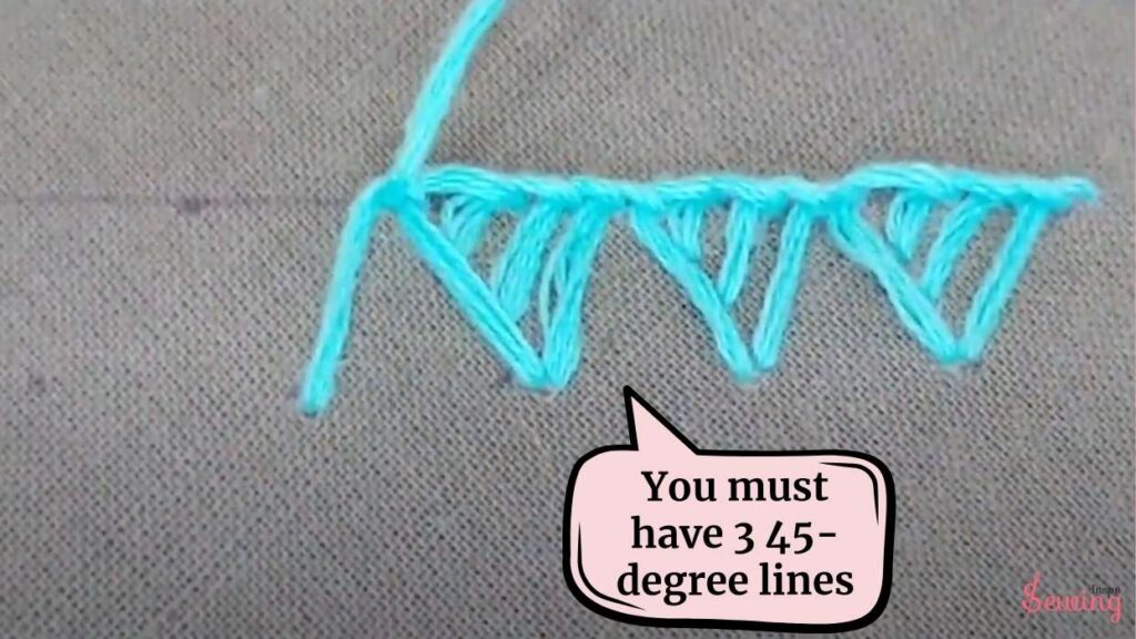 you must have 3 45-degree lines