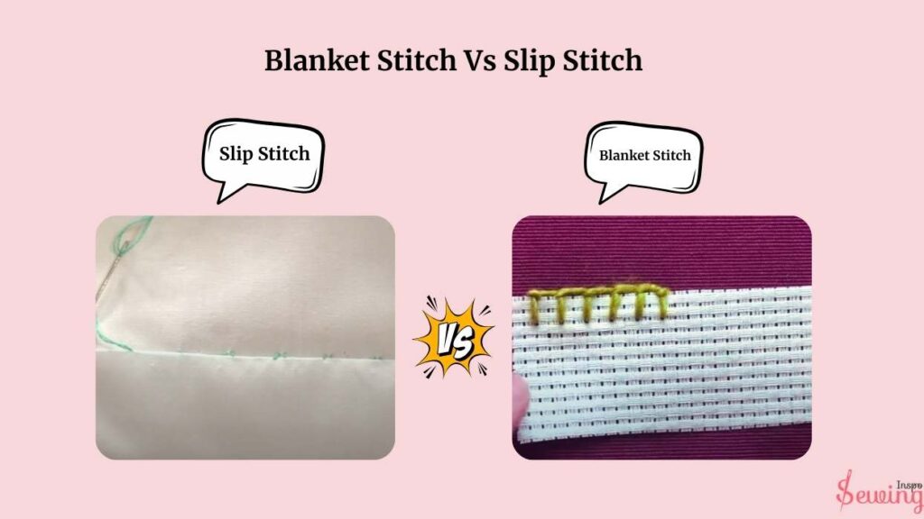 blanket stitch vs slip stitch