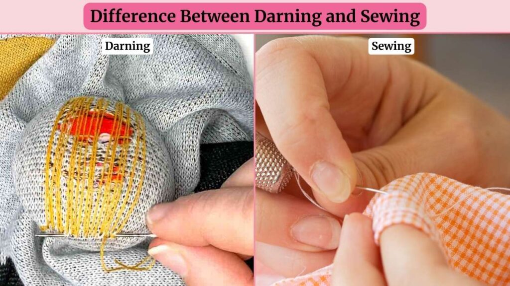 difference between darning and sewing