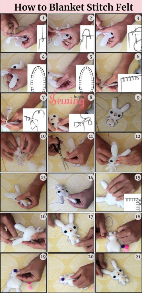 How to blanket stitch felt