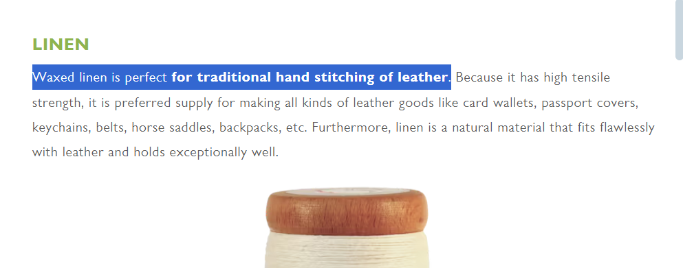 thread for leather