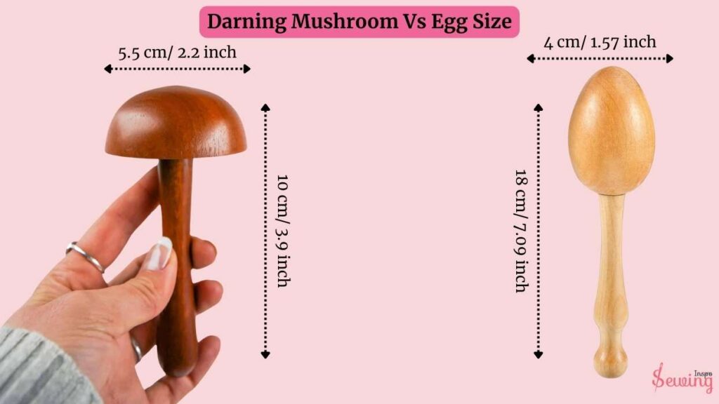 Darning Mushroom Vs Egg Size