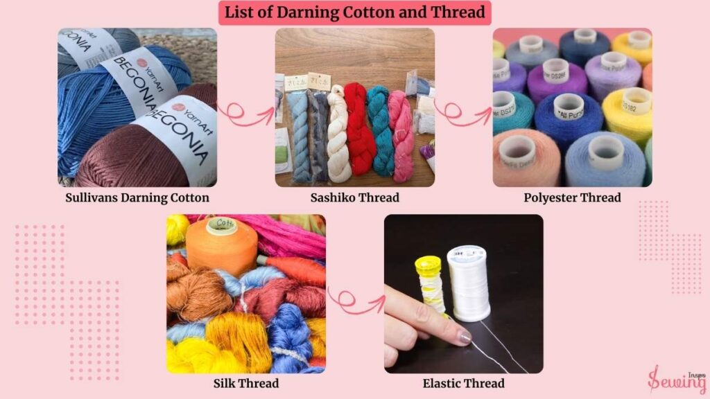List Of Darning Cotton And Thread