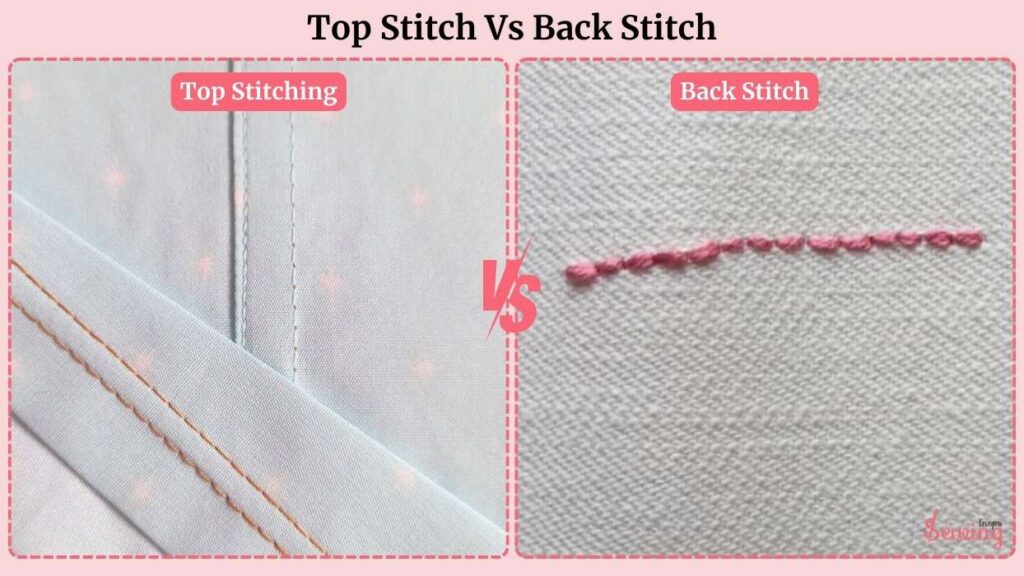 top stitch and back stitch