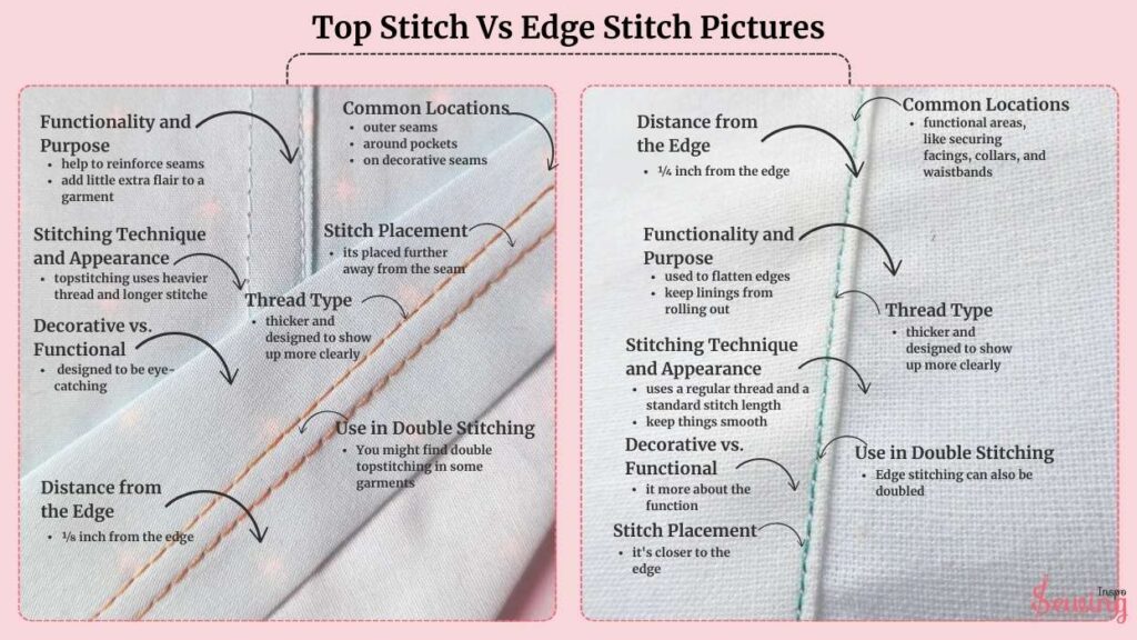 Top Stitch Vs Edge Stitch Pictures