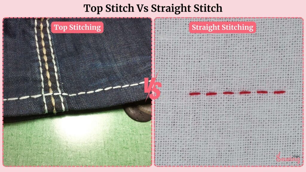 top stitch vs straight stitch