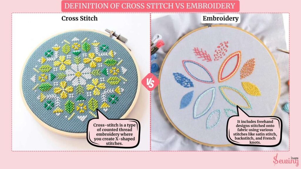 Definition Of Cross Stitch Vs Embroidery 