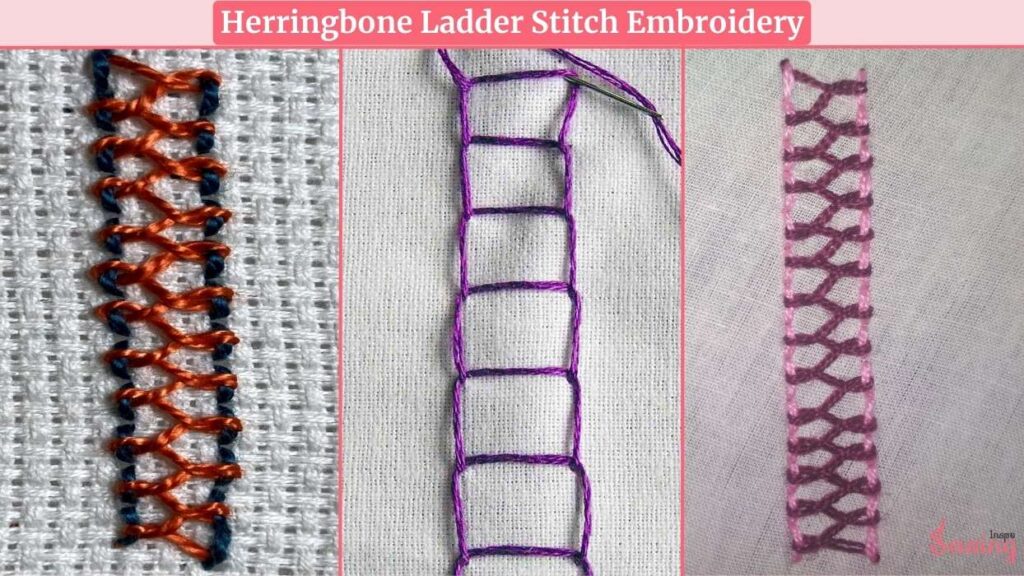 Herringbone Ladder Stitch Embroidery