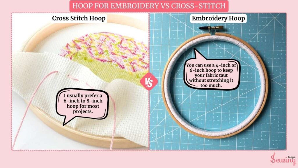 Hoop For Embroidery Vs Cross-Stitch