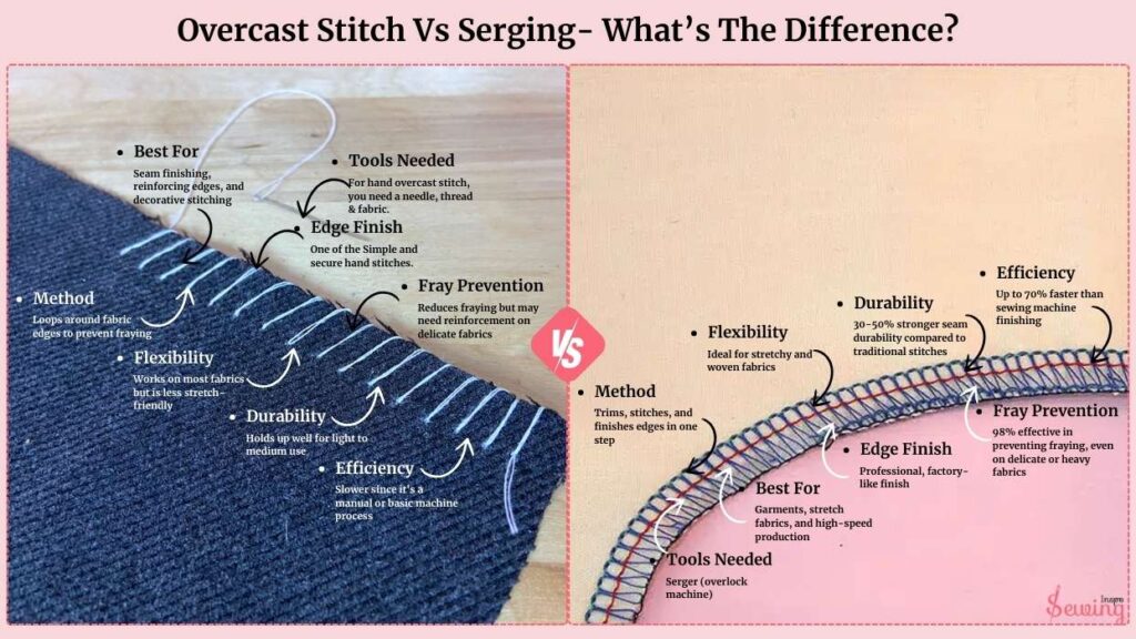 Overcast Stitch Vs Serging- What’s The Difference