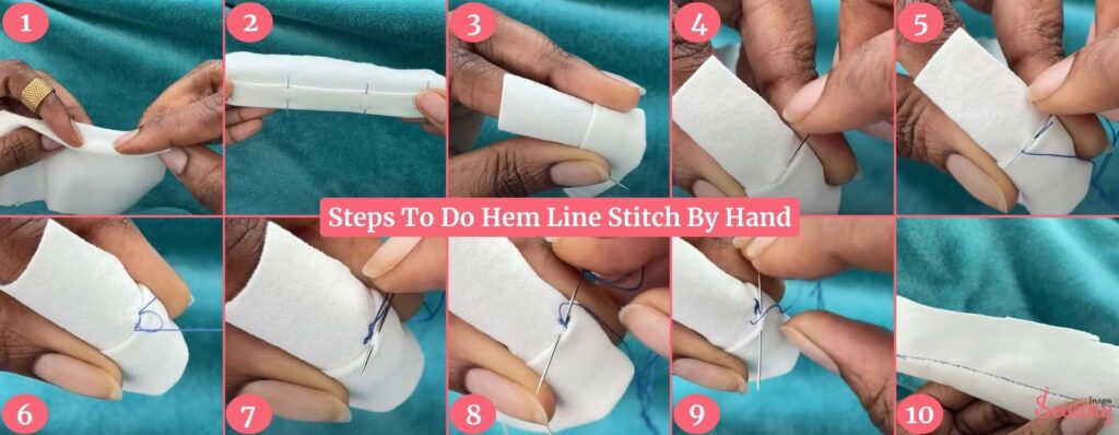 Steps To Do Hem Line Stitch By Hand