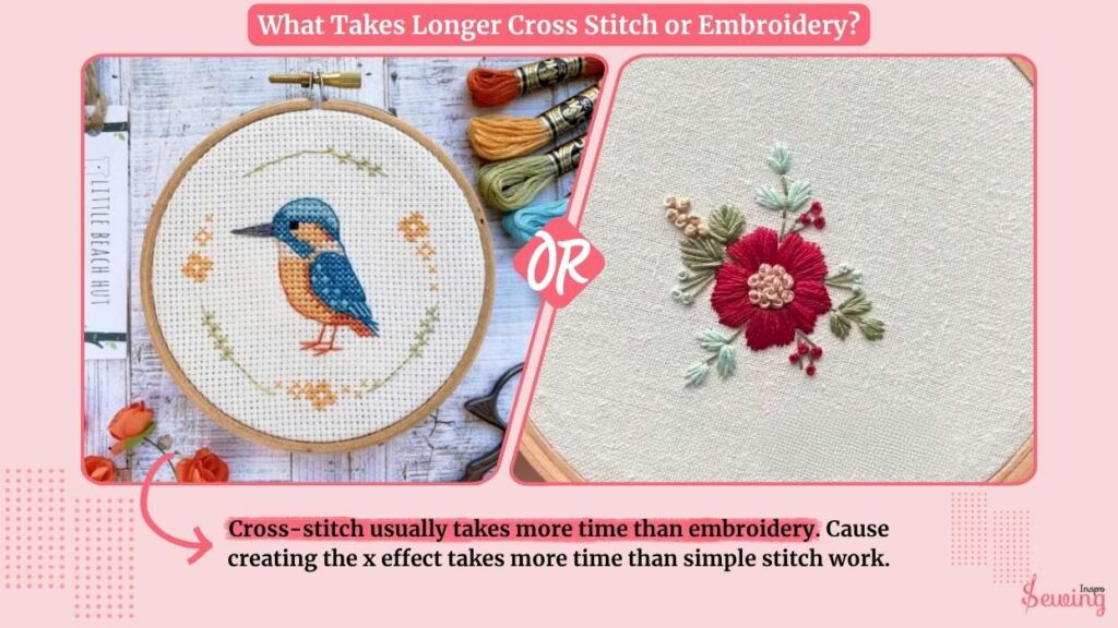 What Takes Longer Cross Stitch Or Embroidery