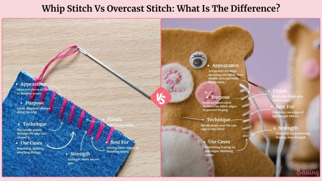 Whip Stitch Vs Overcast Stitch