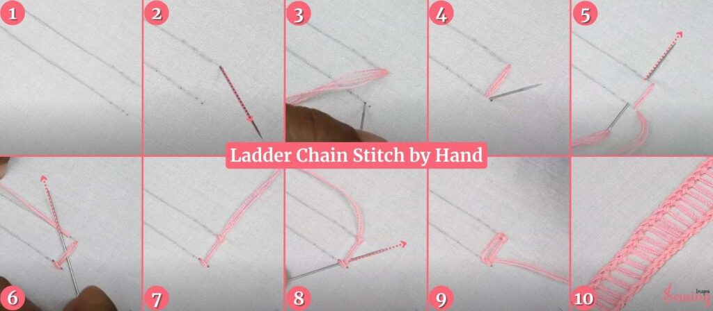 How I Did Ladder Chain Stitch By Hand