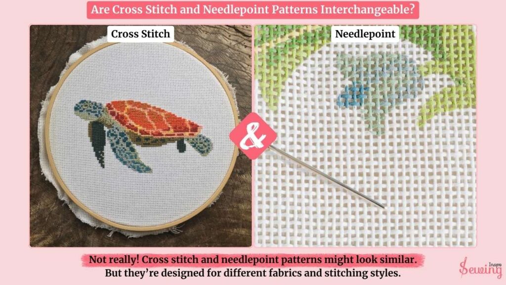 Are Cross Stitch And Needlepoint Patterns Interchangeable