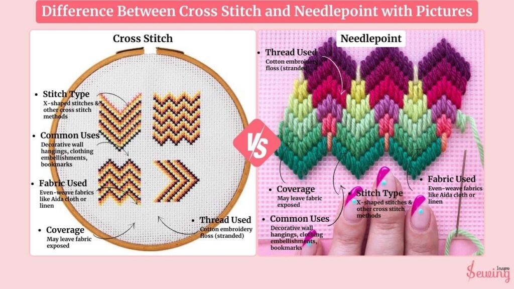 Difference Between Cross Stitch And Needlepoint With Pictures