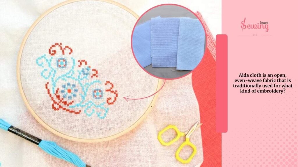 Aida Cloth Is An Open, Even-Weave Fabric That Is Traditionally Used For What Kind Of Embroidery