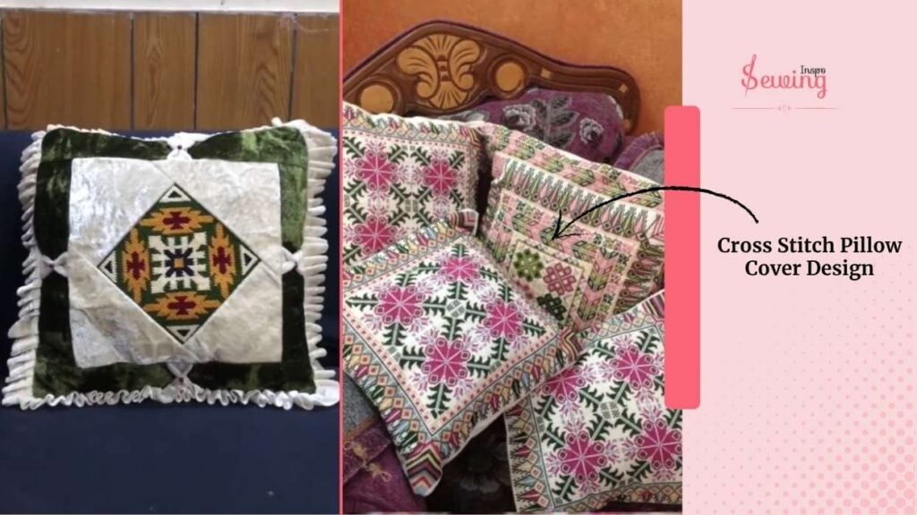 cross stitch pillow cover design