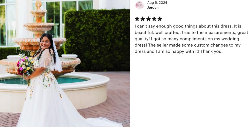 Our wedding dress review