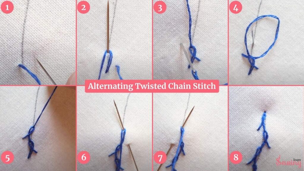 Alternating Twisted Chain Stitch