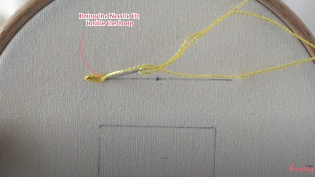 Bring the Needle Up Inside the Loop
