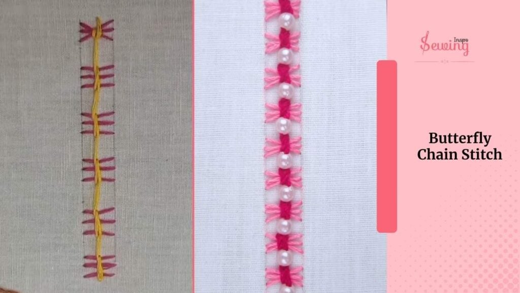 Unique style Butterfly Chain Stitch
