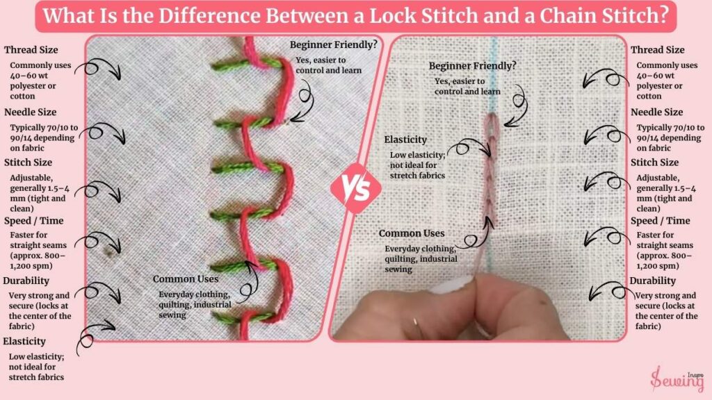 What Is The Difference Between A Lock Stitch And A Chain Stitch