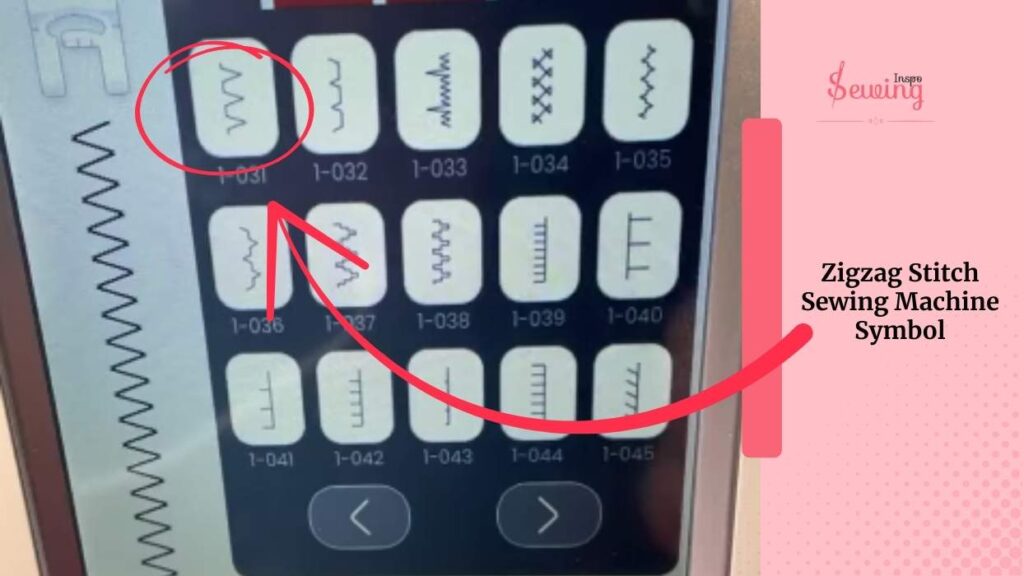 Zigzag Stitch Sewing Machine Symbol