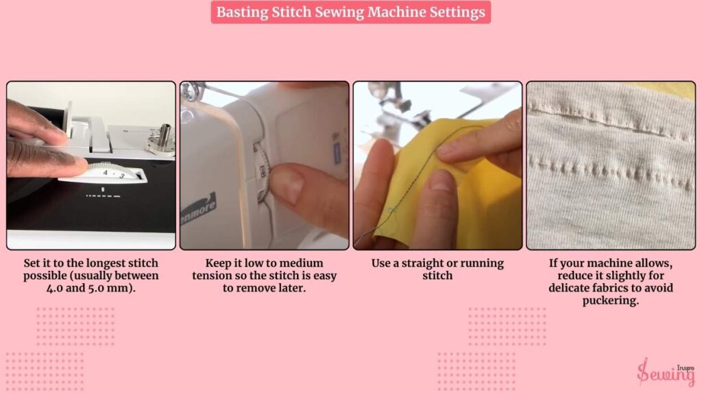 Basting Stitch Sewing Machine Settings