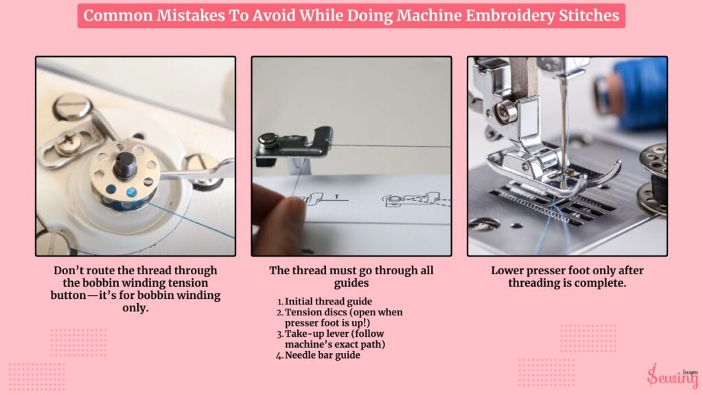 Common Mistakes To Avoid While Doing Machine Embroidery Stitches
