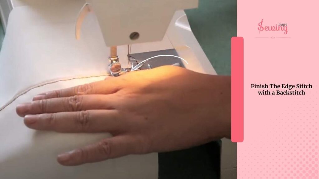 Finish The Edge Stitch With A Backstitch