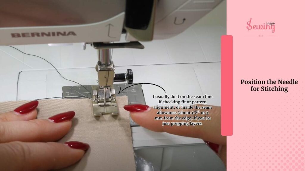 Position the Needle for Stitching