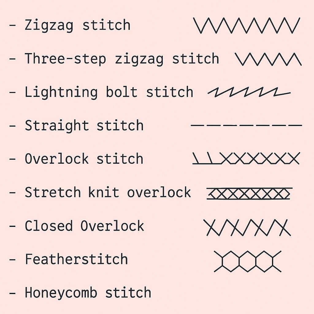 Stretch Stitch Symbol On Sewing Machine