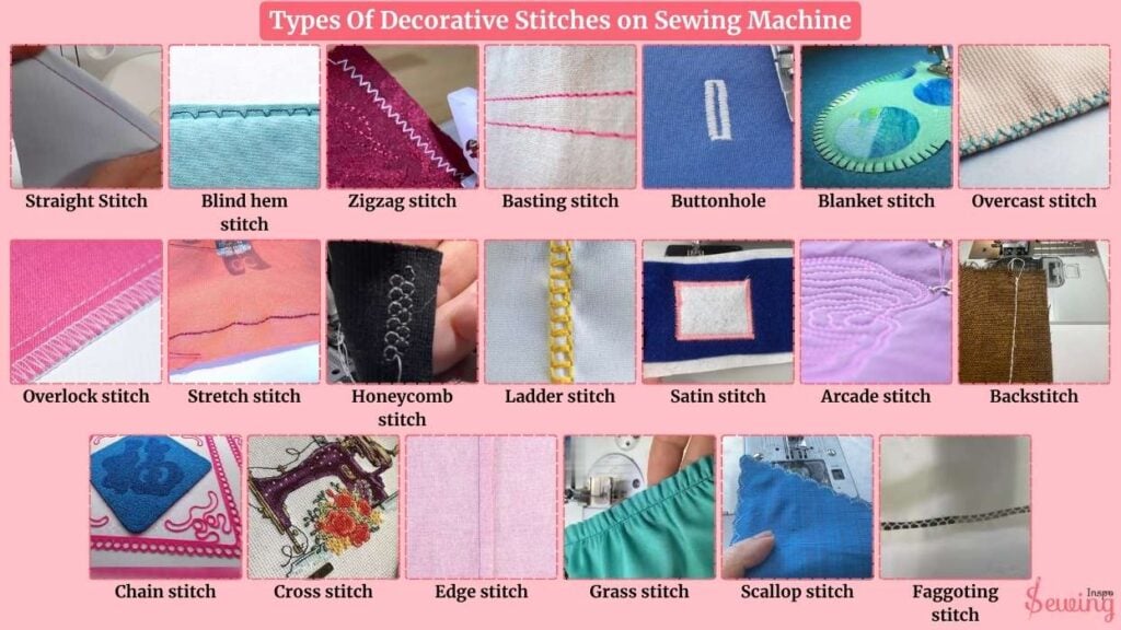 Types Of Decorative Stitches On Sewing Machine