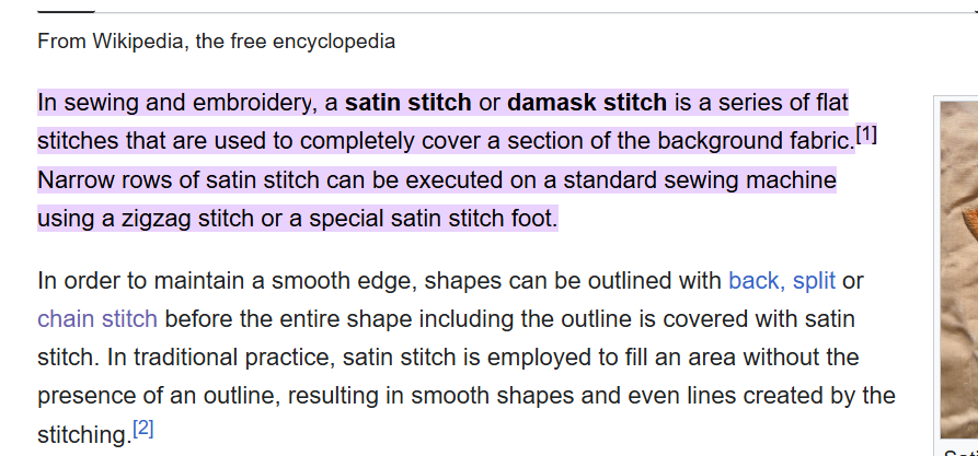 What Is A Sewing Machine Satin Stitc