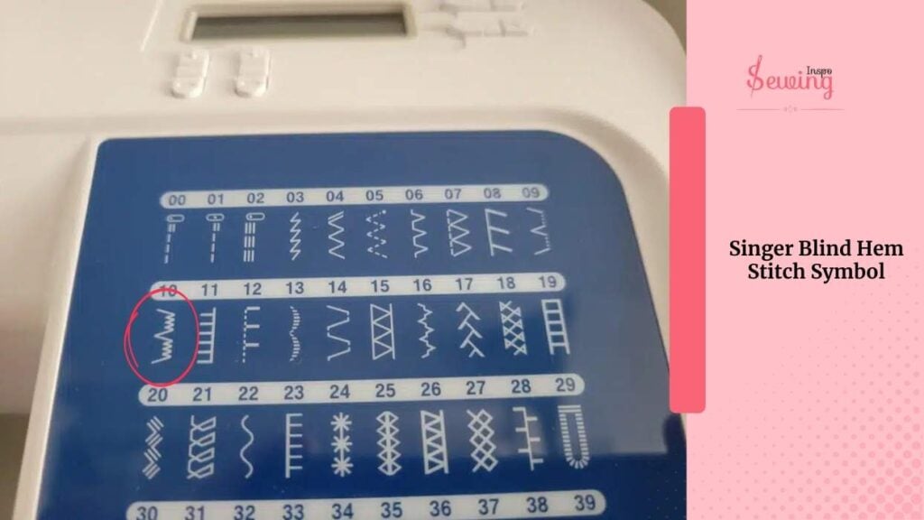 Singer Blind Hem Stitch Symbol