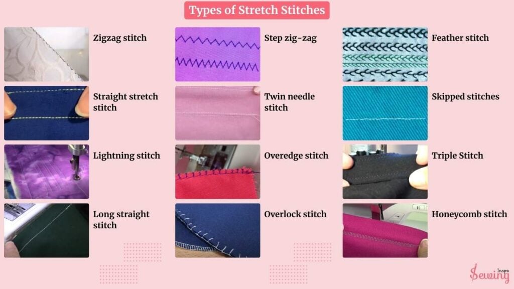 types of stretch stitches