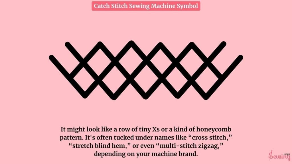 Catch Stitch Sewing Machine Symbol