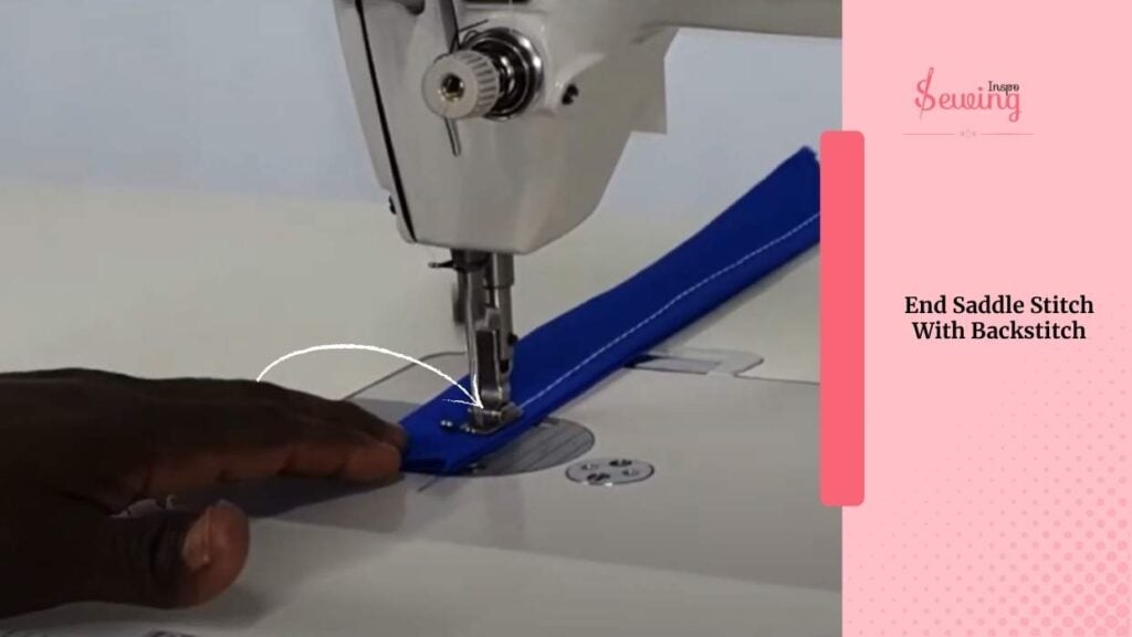 End Saddle Stitch With Backstitch