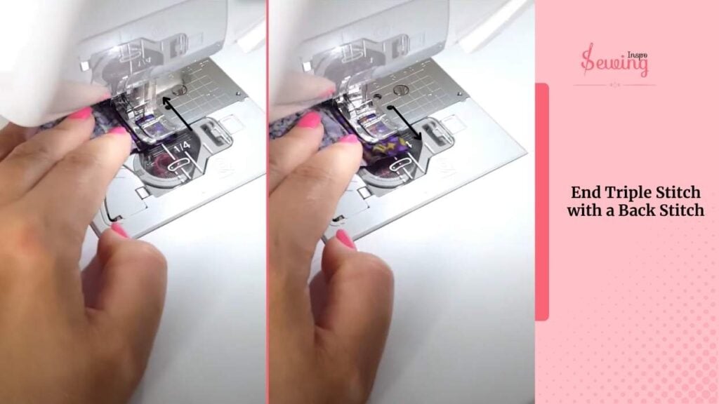 End Triple Stitch With A Back Stitch